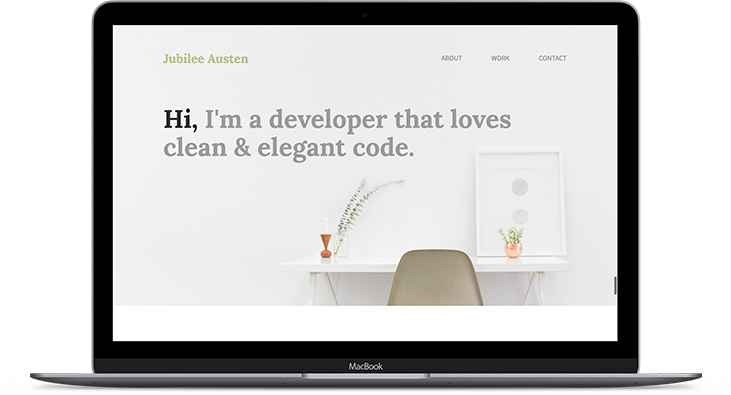 Website in Macbook Mock Up